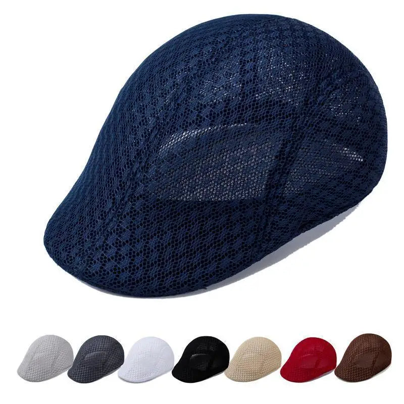Breathable Mesh Flat Cap with Lightweight Build