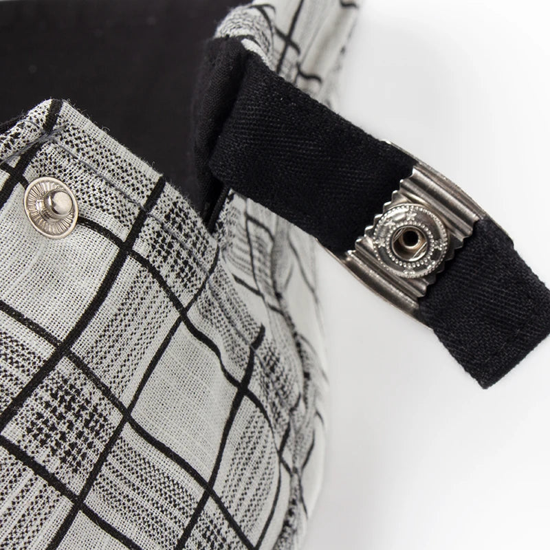 Check Pattern Flat Cap with Contrast Lining