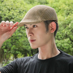 Breathable Mesh Flat Cap with Lightweight Build